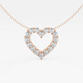 Pendentif coeur rond en diamant cultivé en laboratoire | GBP042 | 5e82a1937d61
