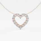 Pendentif coeur rond en diamant cultivé en laboratoire | GBP042 | 5e82a1937d61