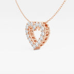 Pendentif coeur rond en diamant cultivé en laboratoire | GBP042 | caae51079f24