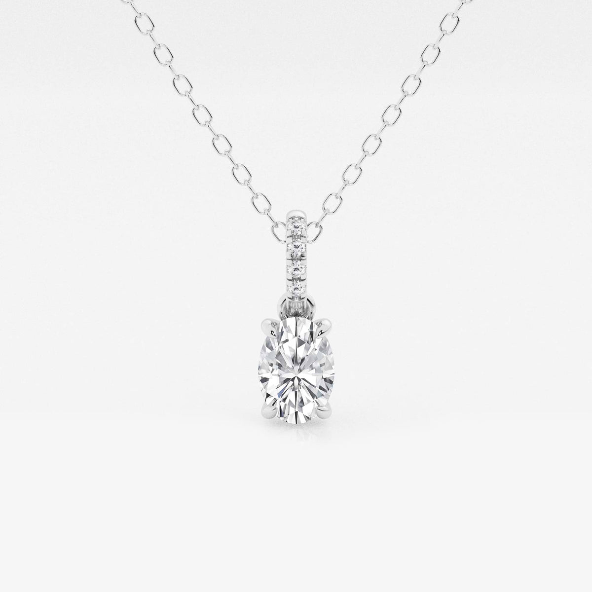 Wyhodowany w laboratorium diamentowy wisiorek z ukrytą aureolą i diamentową kaucją | GBP014 | 9371f3139ba4
