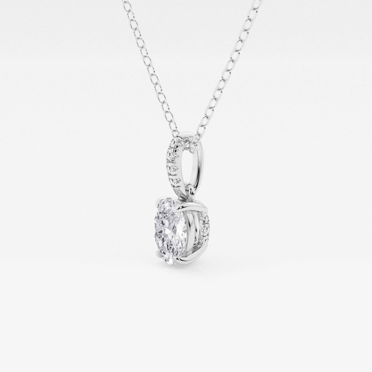 Wyhodowany w laboratorium diamentowy wisiorek z ukrytą aureolą i diamentową kaucją | GBP014 | 9b8044eaca23