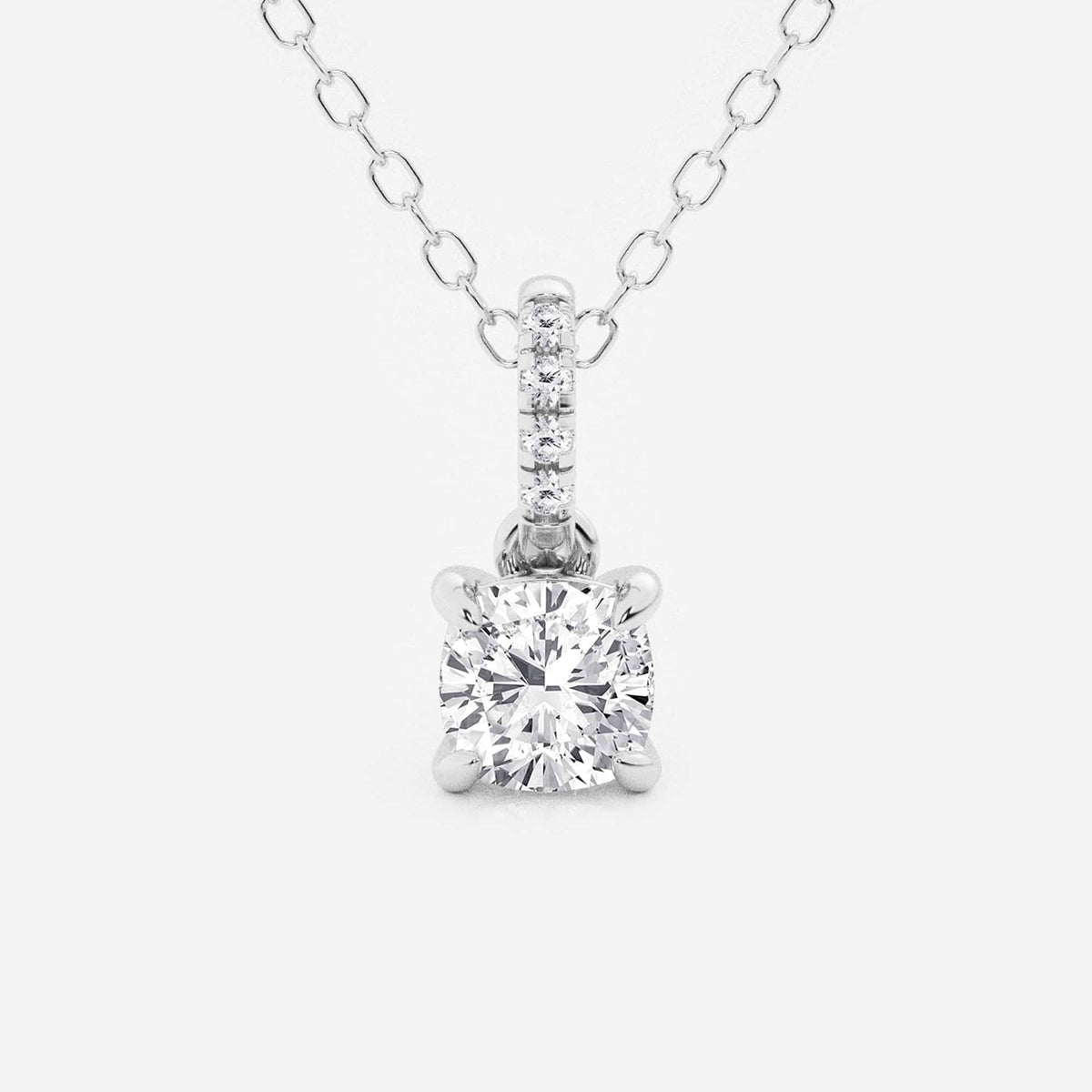Wyhodowany w laboratorium diamentowy wisiorek z ukrytą aureolą i diamentową kaucją | GBP014 | 0481a6c409bc