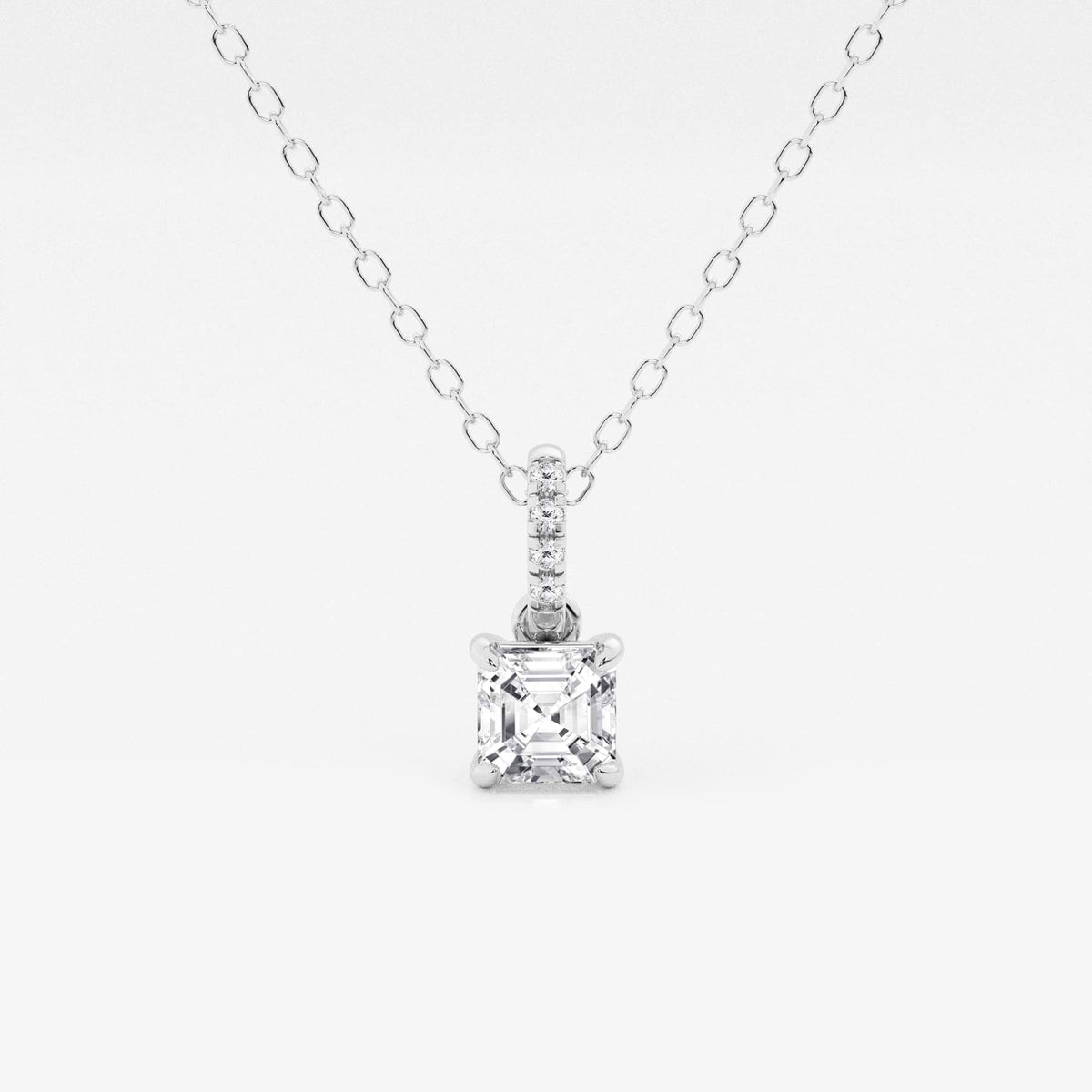 Wyhodowany w laboratorium diamentowy wisiorek z ukrytą aureolą i diamentową kaucją | GBP014 | 0ea0a6c521cd