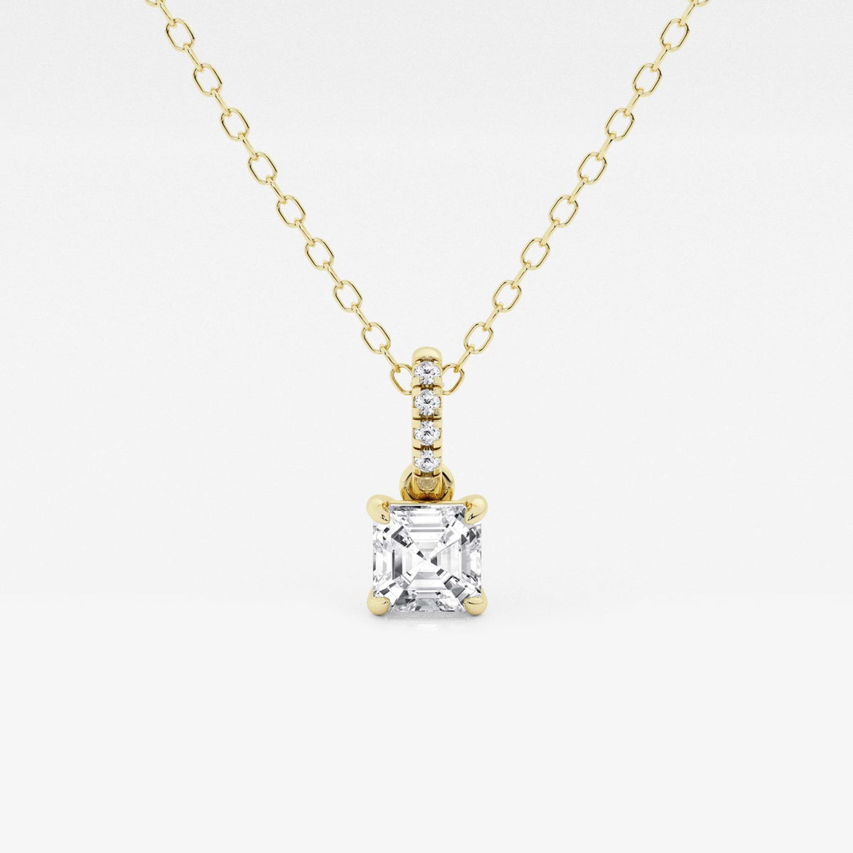 Wyhodowany w laboratorium diamentowy wisiorek z ukrytą aureolą i diamentową kaucją | GBP014 | a564f347e21d