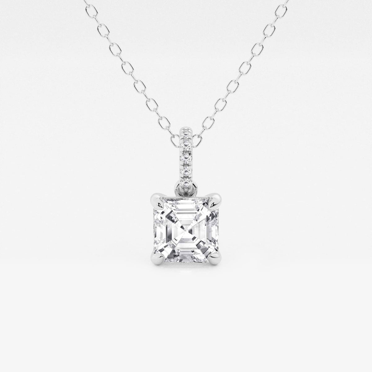 Wyhodowany w laboratorium diamentowy wisiorek z ukrytą aureolą i diamentową kaucją | GBP014 | 11def4f51880