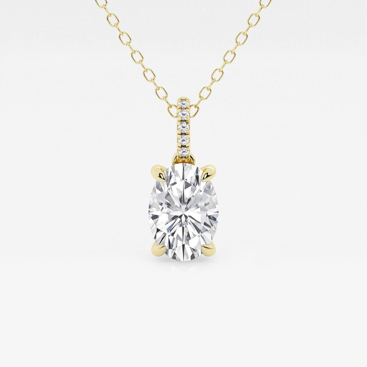 Wyhodowany w laboratorium diamentowy wisiorek z ukrytą aureolą i diamentową kaucją | GBP014 | 218ec8de543e