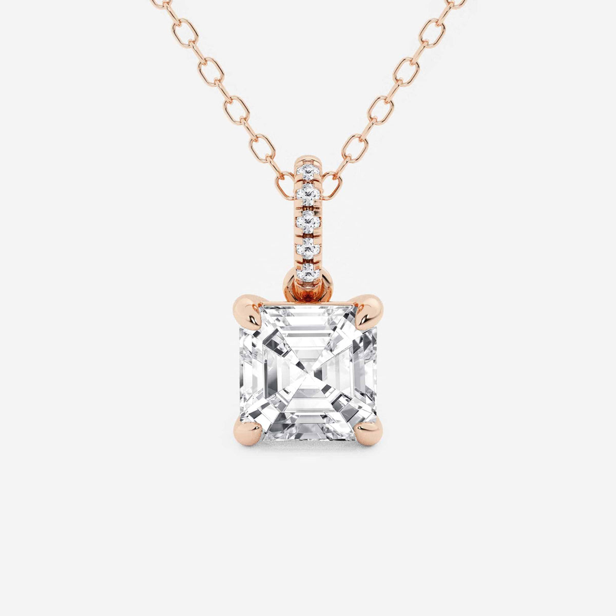 Wyhodowany w laboratorium diamentowy wisiorek z ukrytą aureolą i diamentową kaucją | GBP014 | 2b3dcad8b693