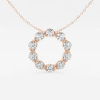 Rundt lab-dyrket diamantsirkelanheng | GBP077 | aa62467af643
