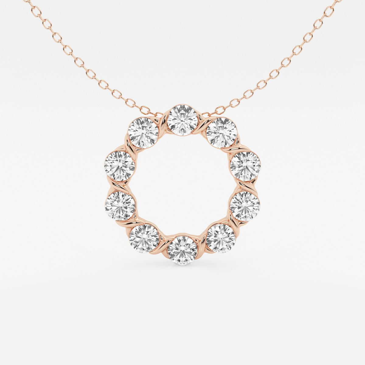 Pingente redondo de diamante cultivado em laboratório | GBP077 | aa62467af643