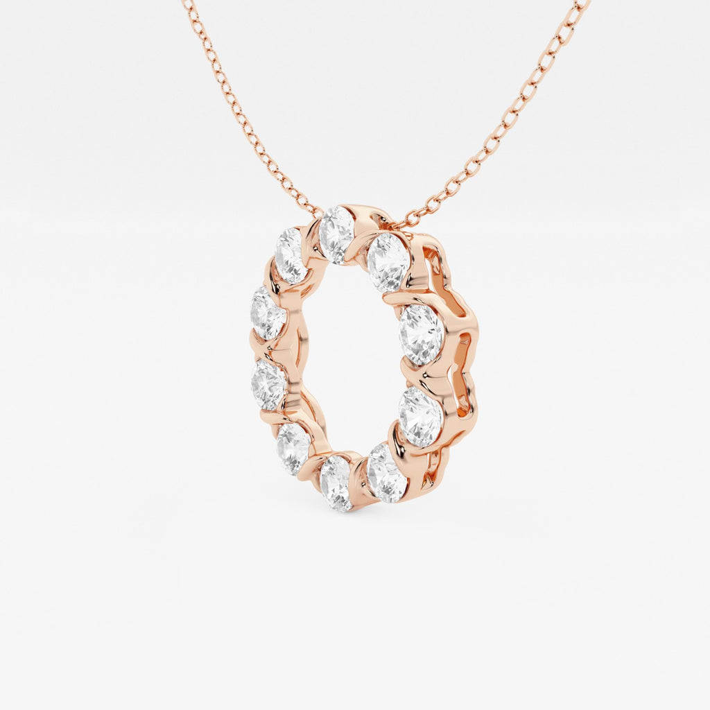 Rundt lab-dyrket diamantsirkelanheng | GBP077 | e7ee180e3c60