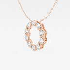 Rundt lab-dyrket diamantsirkelanheng | GBP077 | e7ee180e3c60