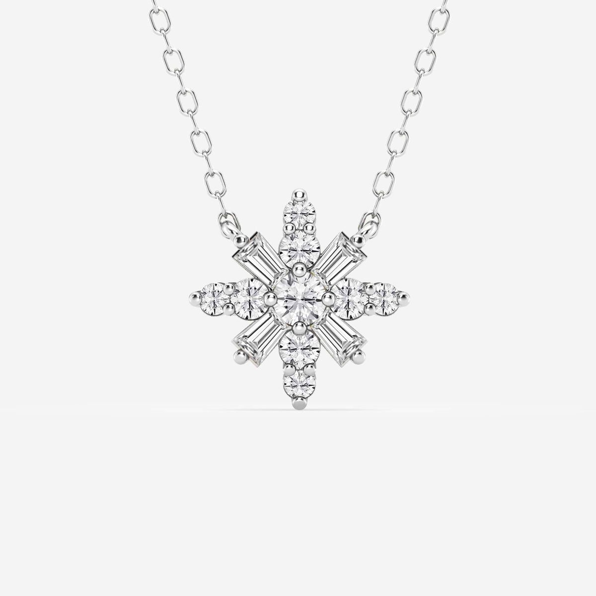 Rund Lab-dyrket Diamond Snowflake Anheng | GBP053 | da750452f1fe