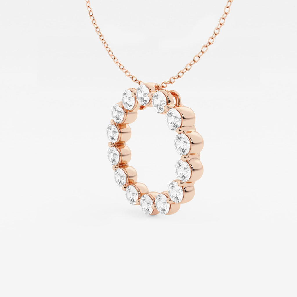 Rundt lab-dyrket diamantsirkelanheng | GBP041 | 93f782b05fc4