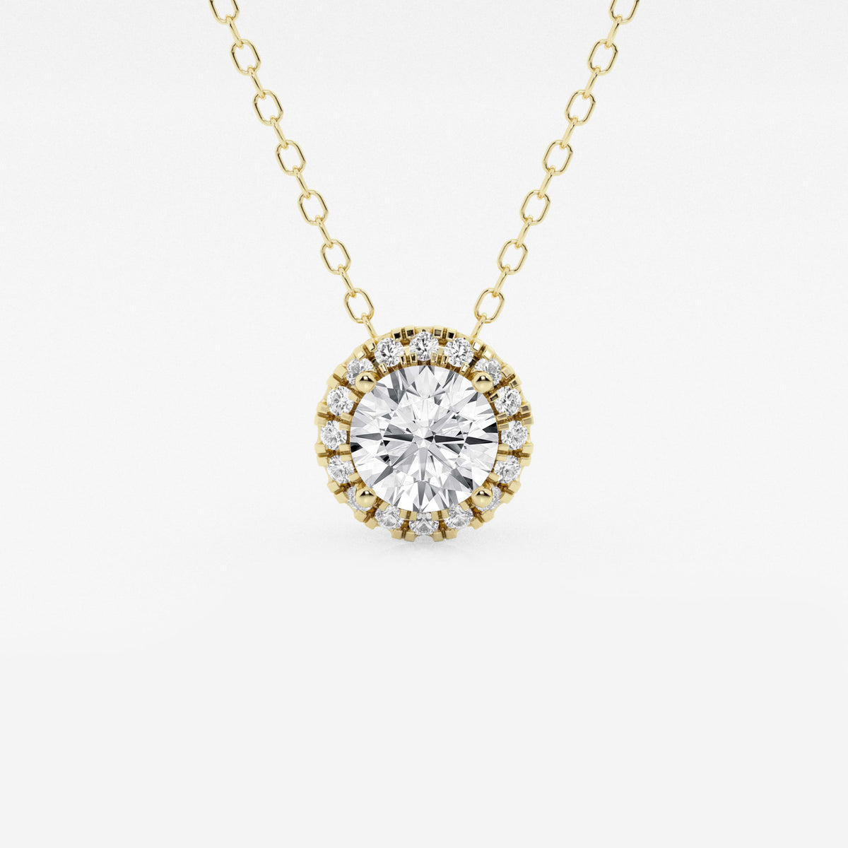 Runda labbodlade diamanthalohänge | GBP009-S01 | 34340757fc29