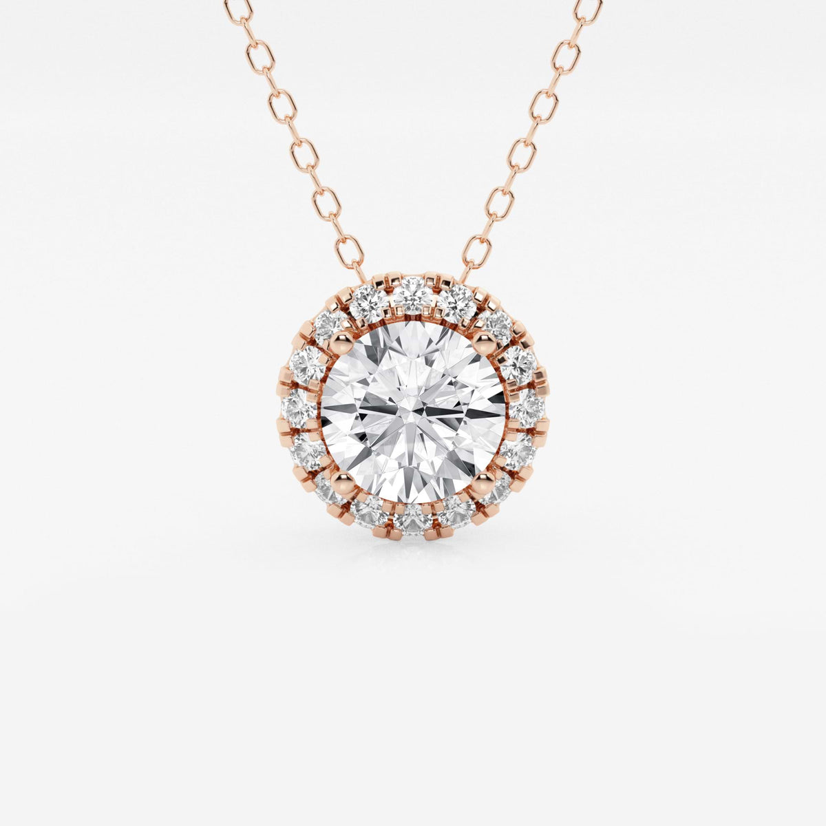 Runda labbodlade diamanthalohänge | GBP009-S01 | 2e178d1d8da7