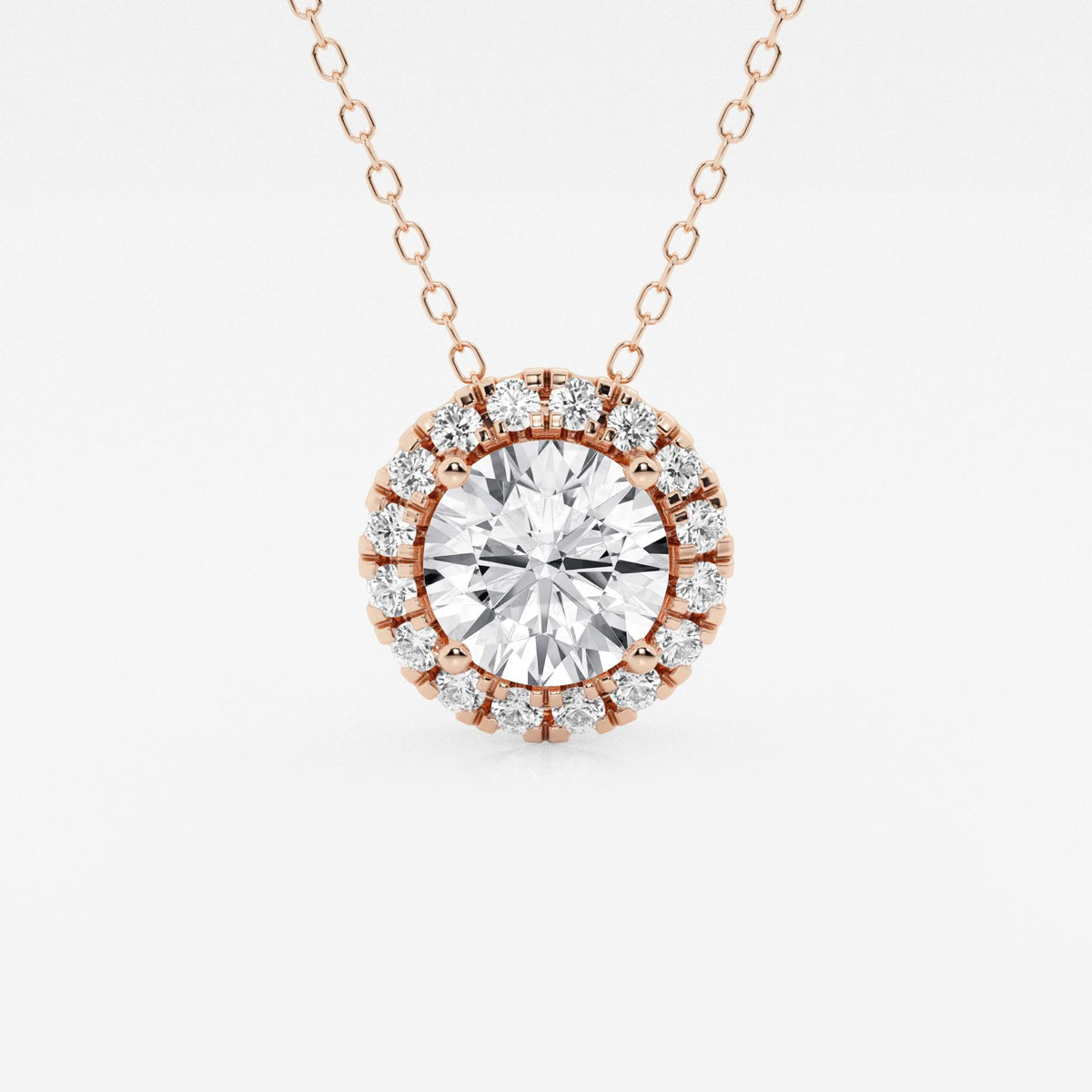 Runda labbodlade diamanthalohänge | GBP009-S01 | 73fc34d1456a