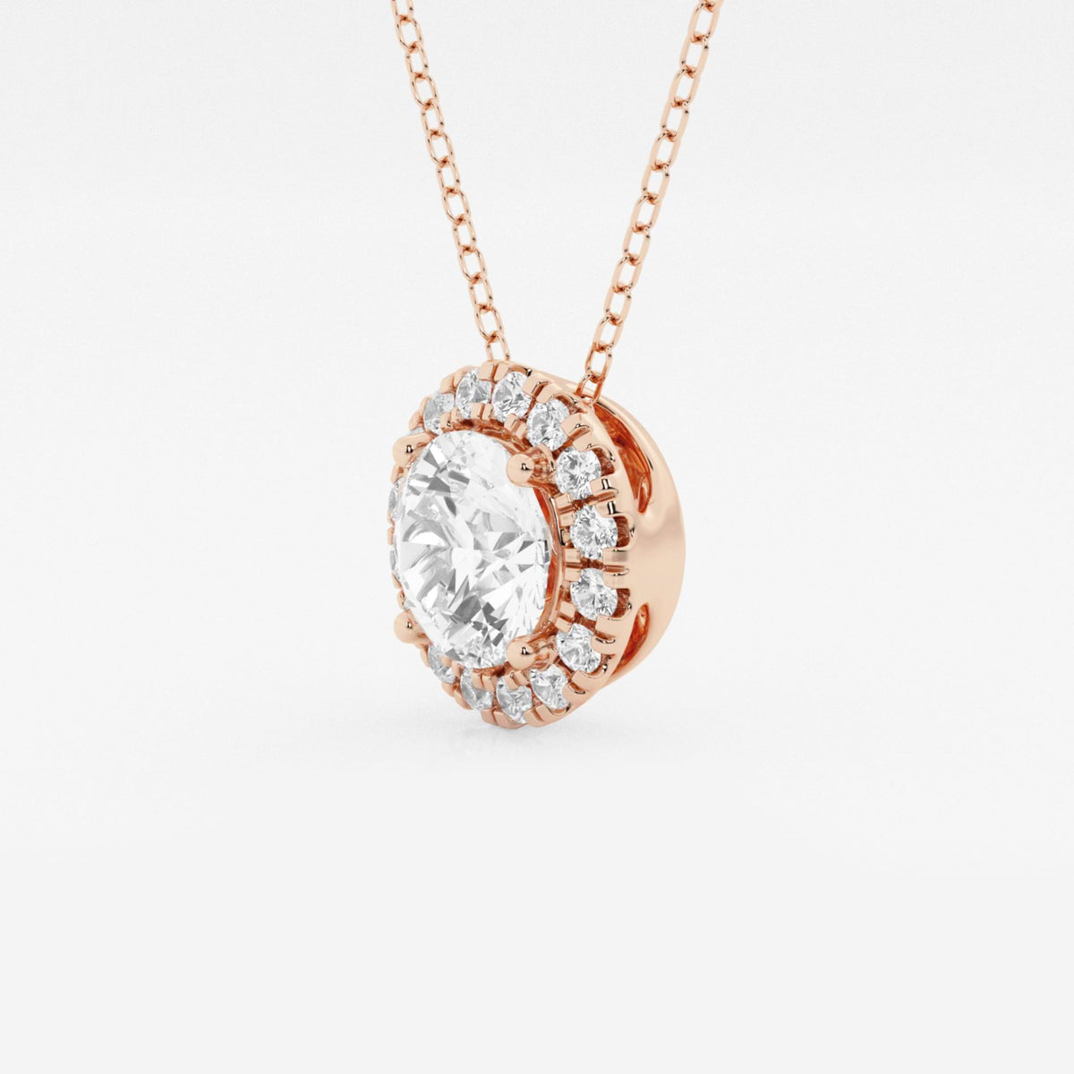 Runda labbodlade diamanthalohänge | GBP009-S01 | fd27c1020931