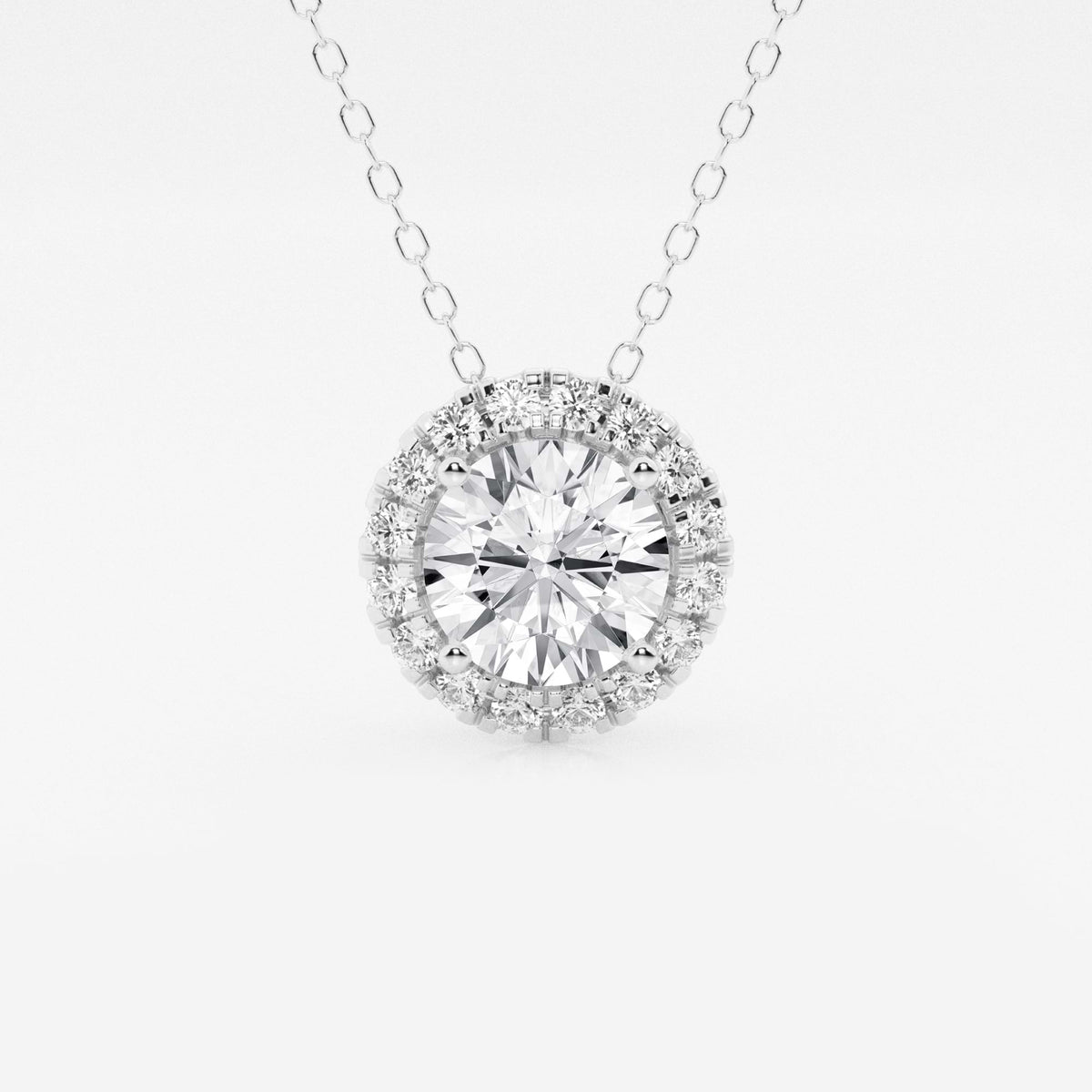 Runda labbodlade diamanthalohänge | GBP009-S01 | 4b3ead649a90