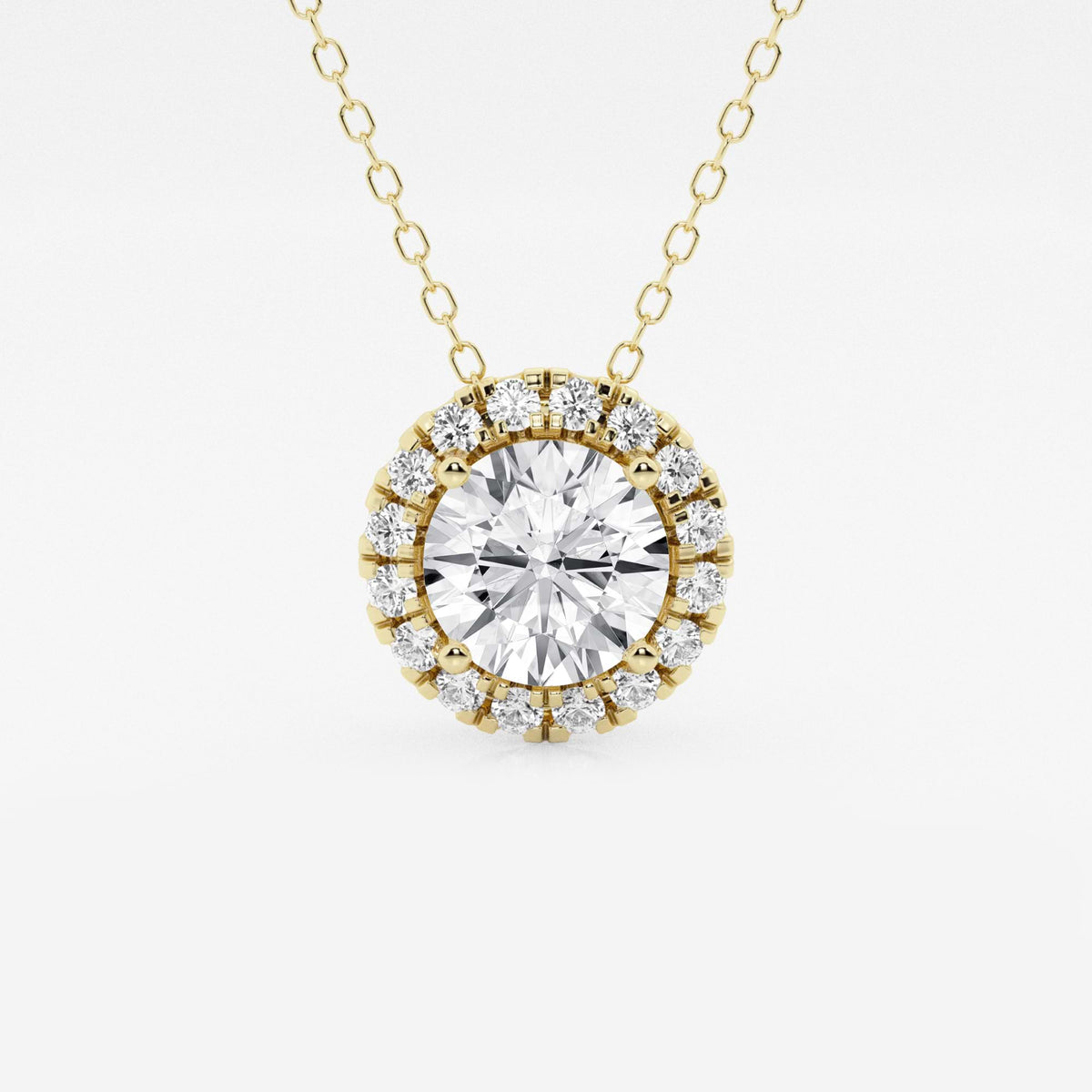 Runda labbodlade diamanthalohänge | GBP009-S01 | 1185ee91d2bb
