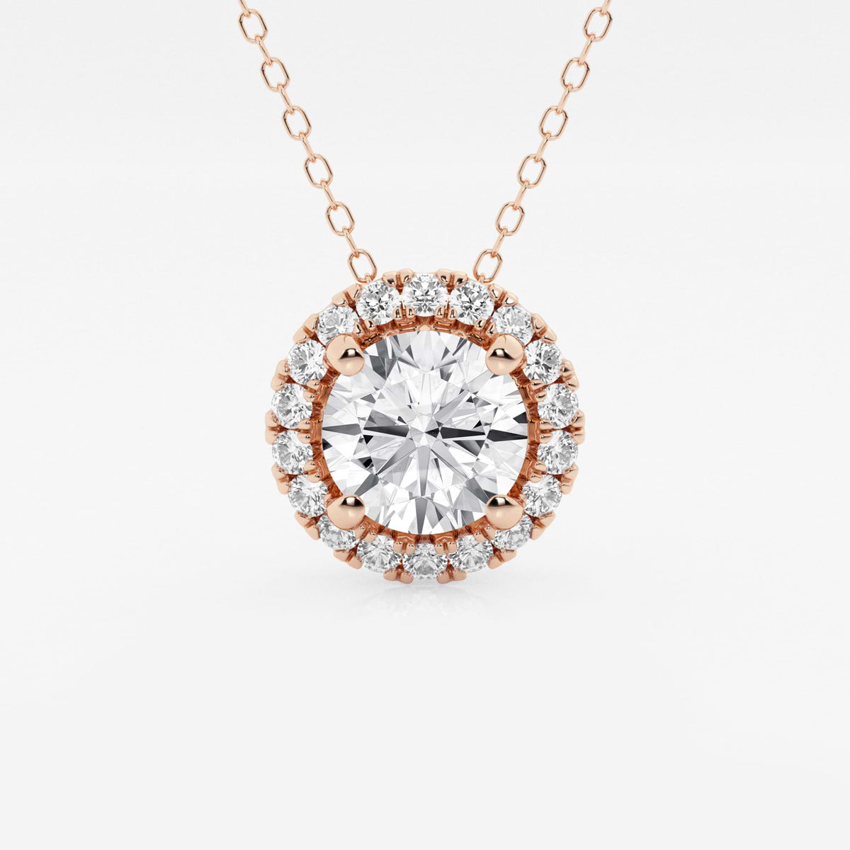 Runda labbodlade diamanthalohänge | GBP009-S01 | 01bfa8931346