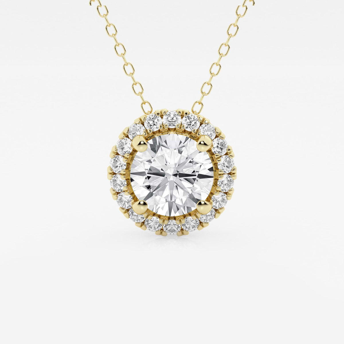 Runda labbodlade diamanthalohänge | GBP009-S01 | 19f4423e9f6a