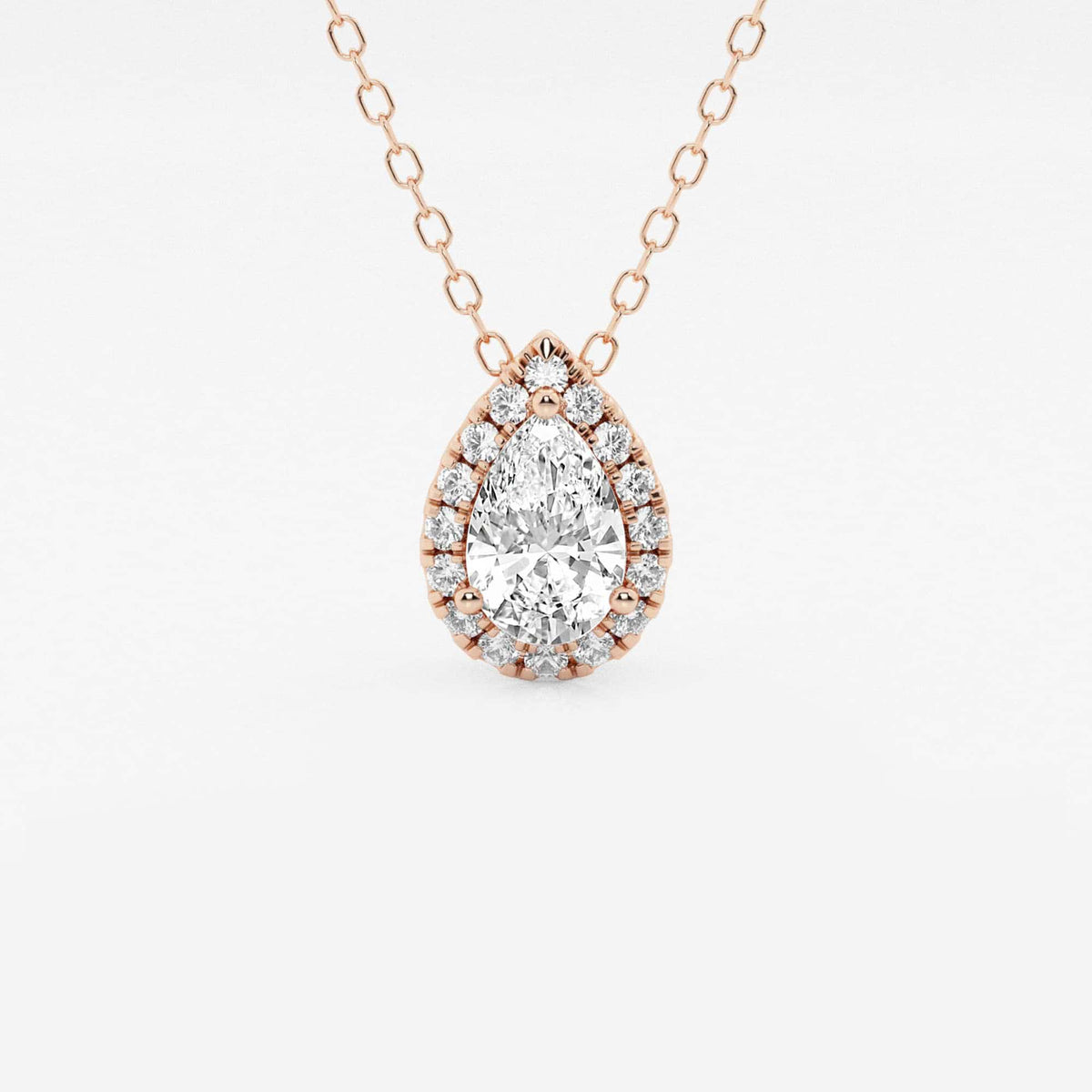 Päron Lab Grown Diamond Halo Pendant | GBP009-S04 | 8384fb151ad5