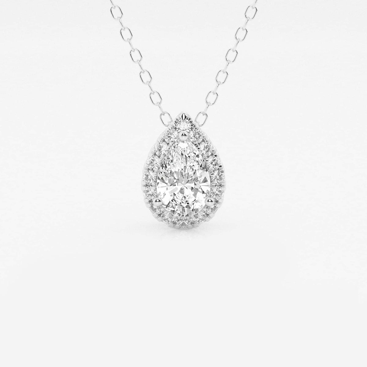 Päron Lab Grown Diamond Halo Pendant | GBP009-S04 | 646ba41214e7