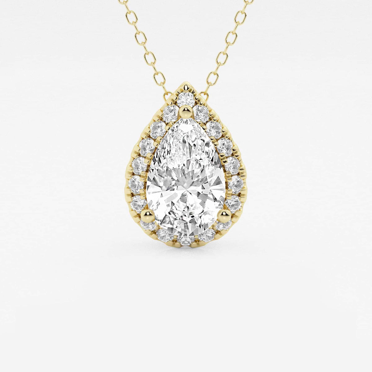 Päron Lab Grown Diamond Halo Pendant | GBP009-S04 | 08461b46f78a