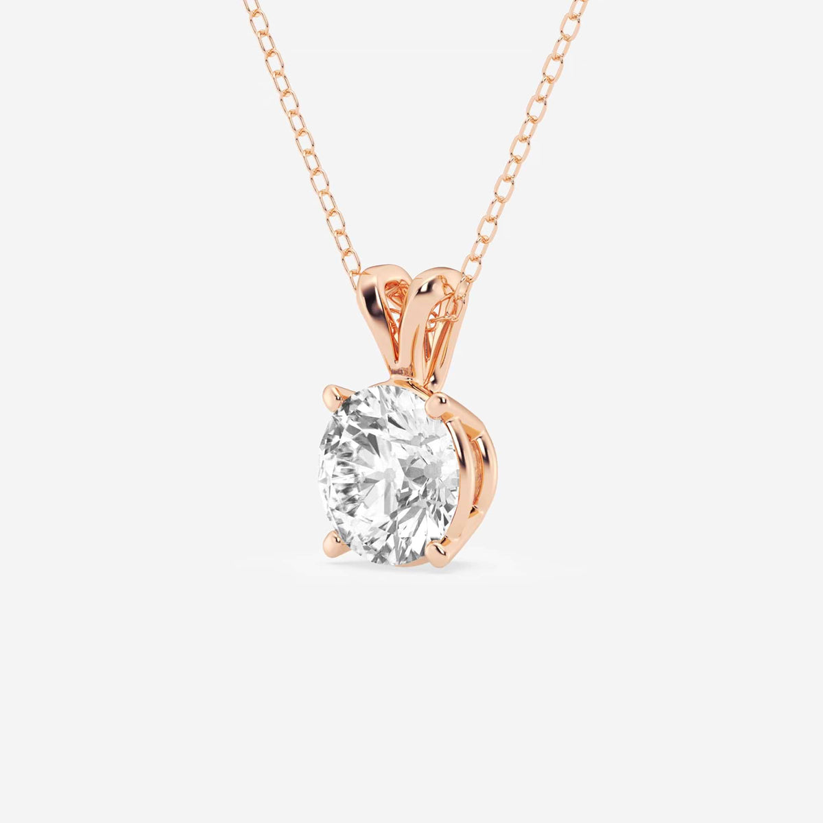 Hjerteformet solitæranheng med delt hempe og laboratoriedyrket diamant | GBP062 | e482855a487e