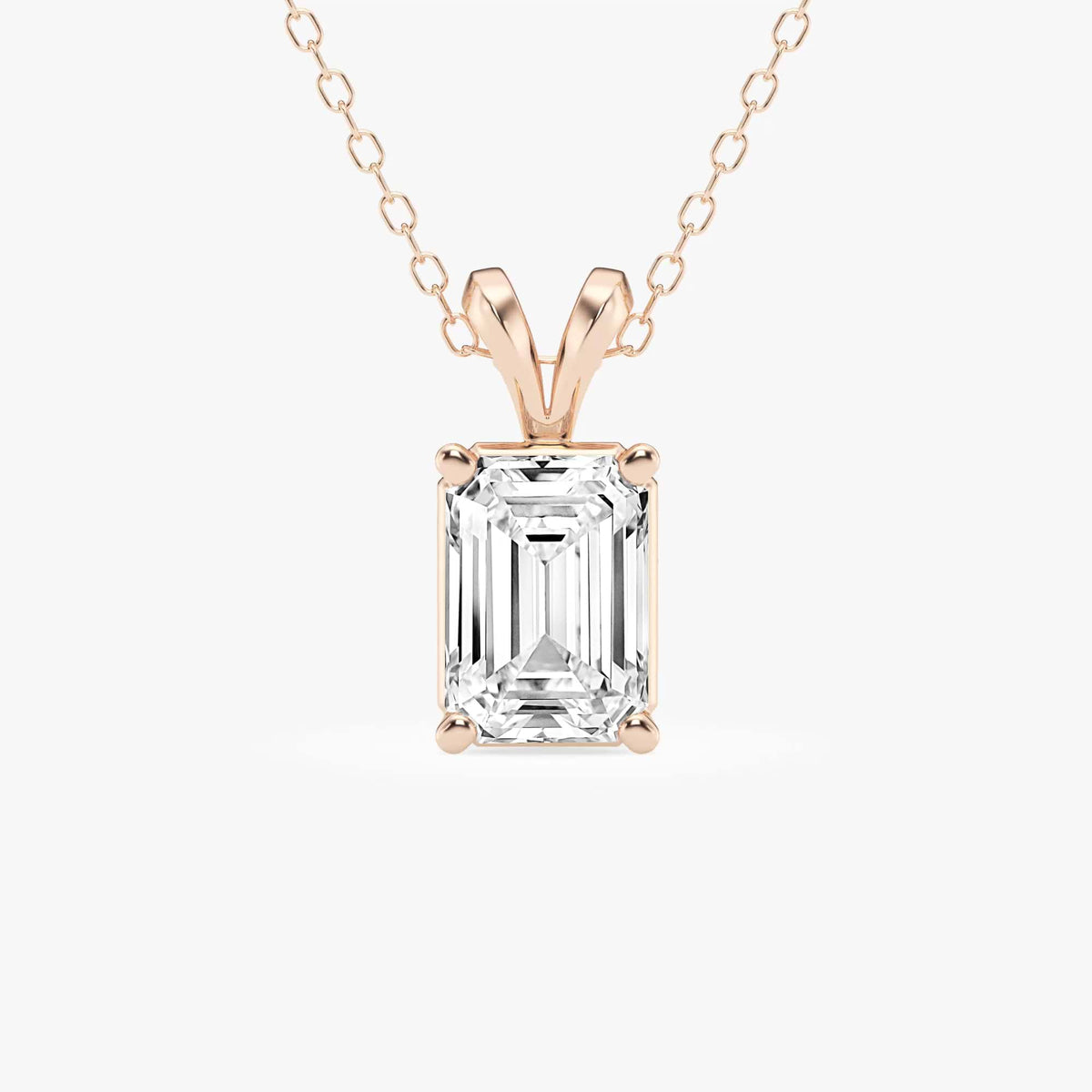 Hjerteformet solitæranheng med delt hempe og laboratoriedyrket diamant | GBP062 | c340ca8b0457