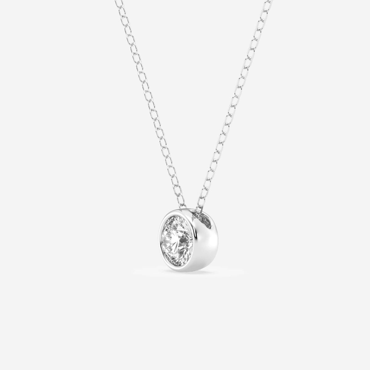 Bezel-Set Lab Grown Diamond Solitaire Pendel | GBP002 | 3b3628b12af6