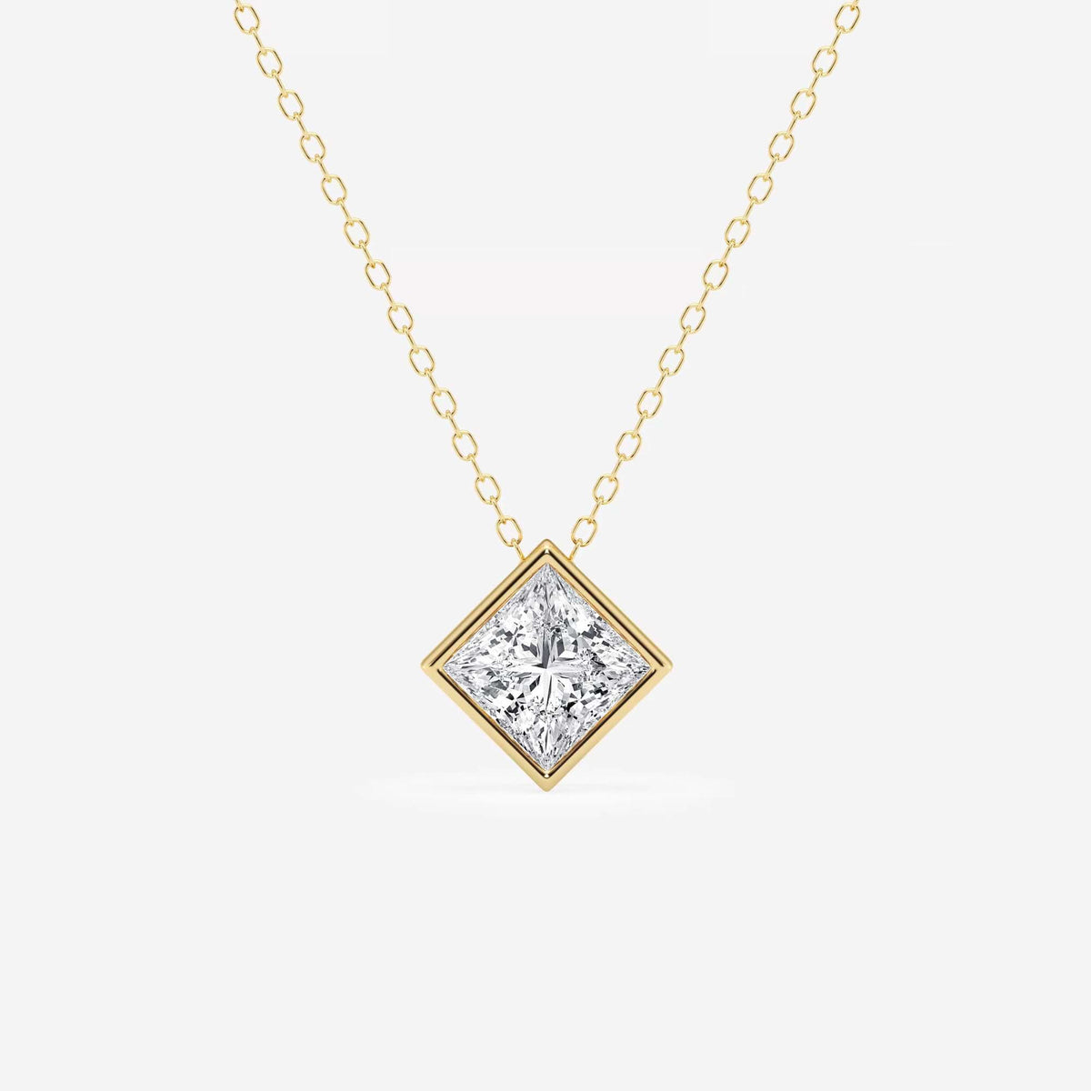 Bezel-Set Lab Grown Diamond Solitaire Pendel | GBP002 | 16900a276df0