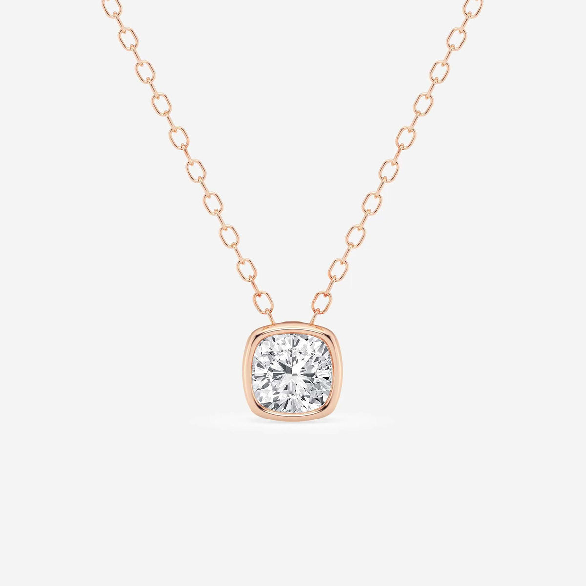 Bezel-Set Lab Grown Diamond Solitaire Pendel | GBP002 | 7f8fee65cd7a
