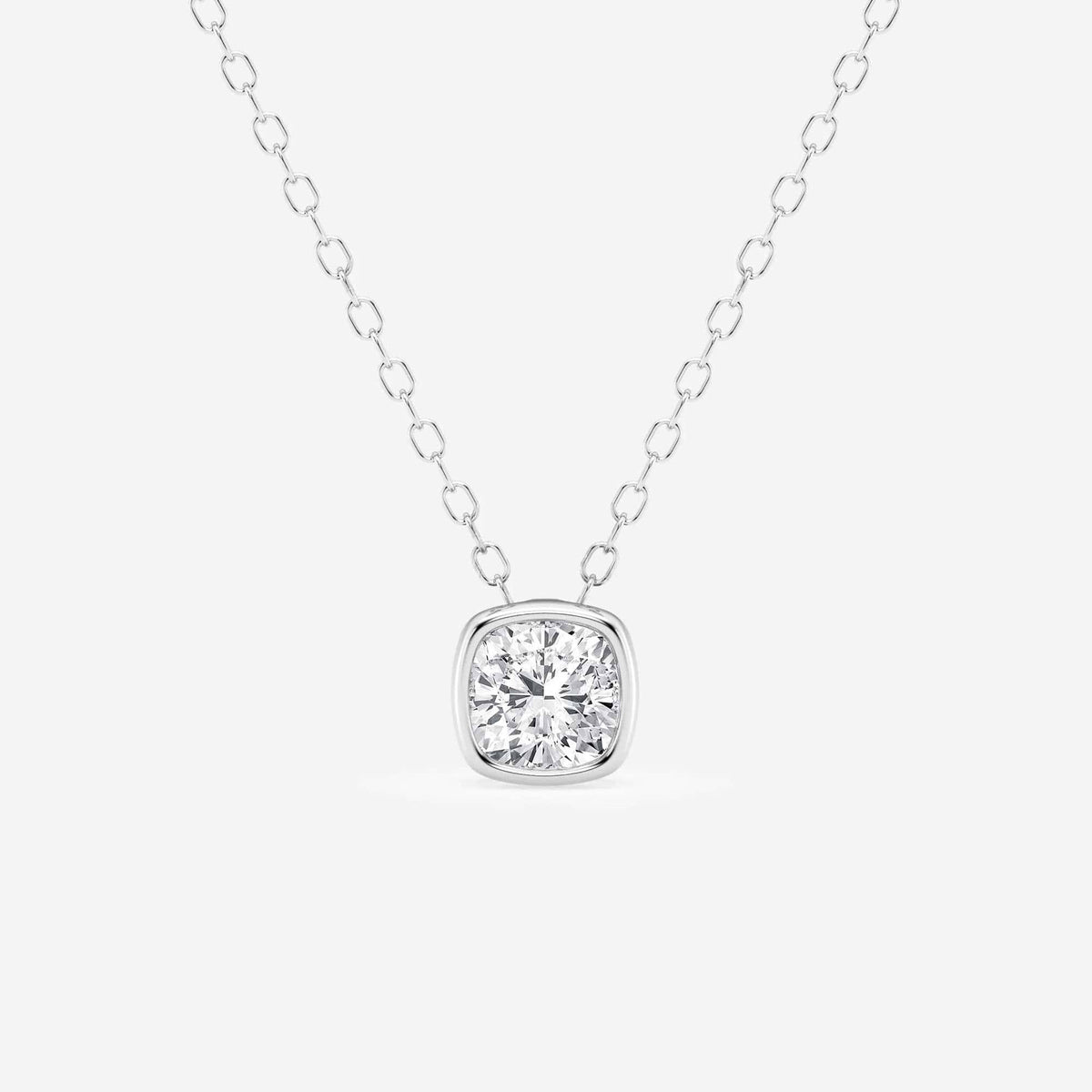 Bezel-Set Lab Grown Diamond Solitaire Pendel | GBP002 | abb09f9bb486