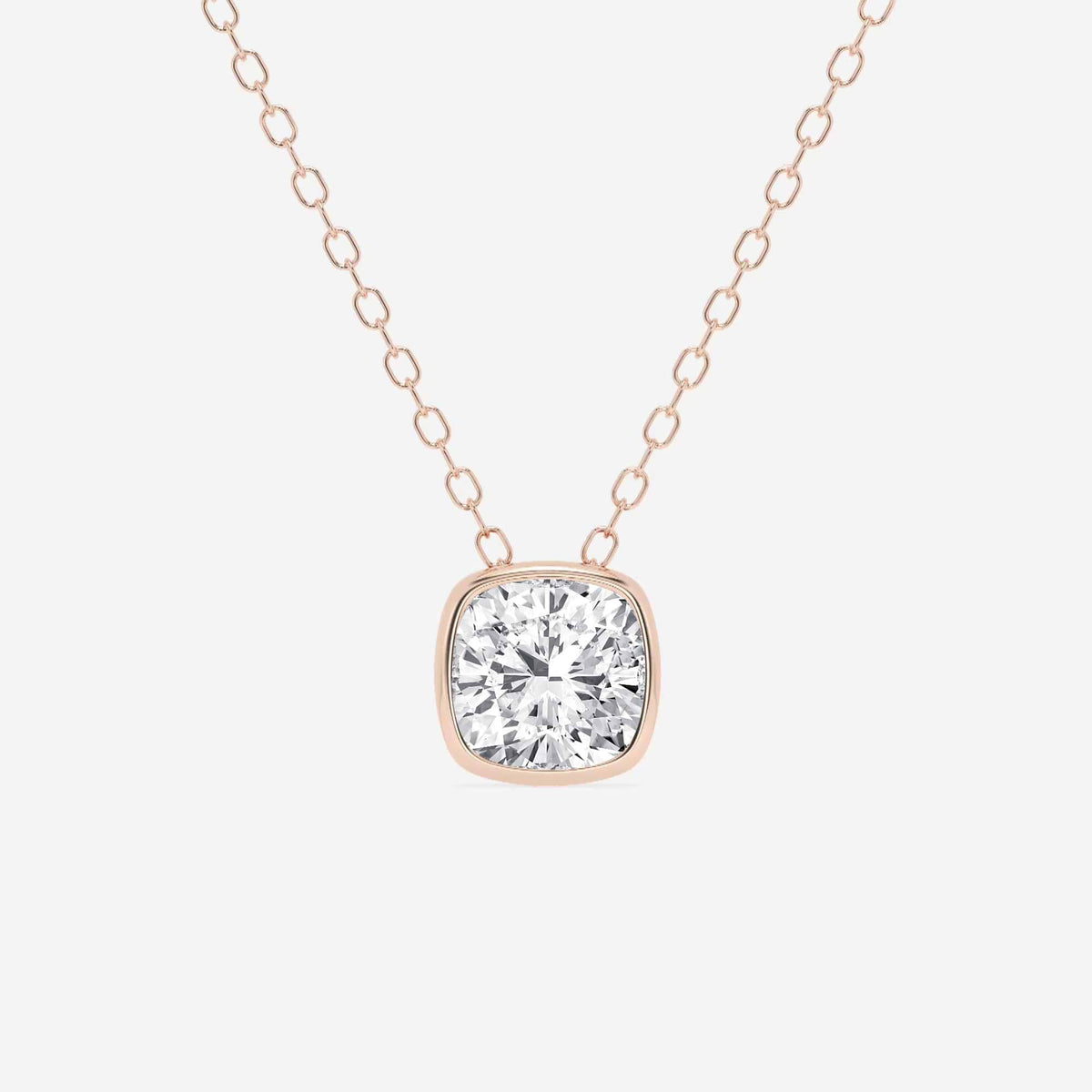Bezel-Set Lab Grown Diamond Solitaire Pendel | GBP002 | 3bfa178f3e19