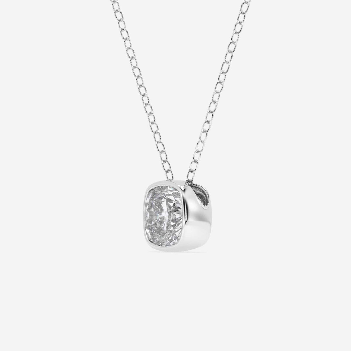Bezel-Set Lab Grown Diamond Solitaire Pendel | GBP002 | 95e2ec45bba6