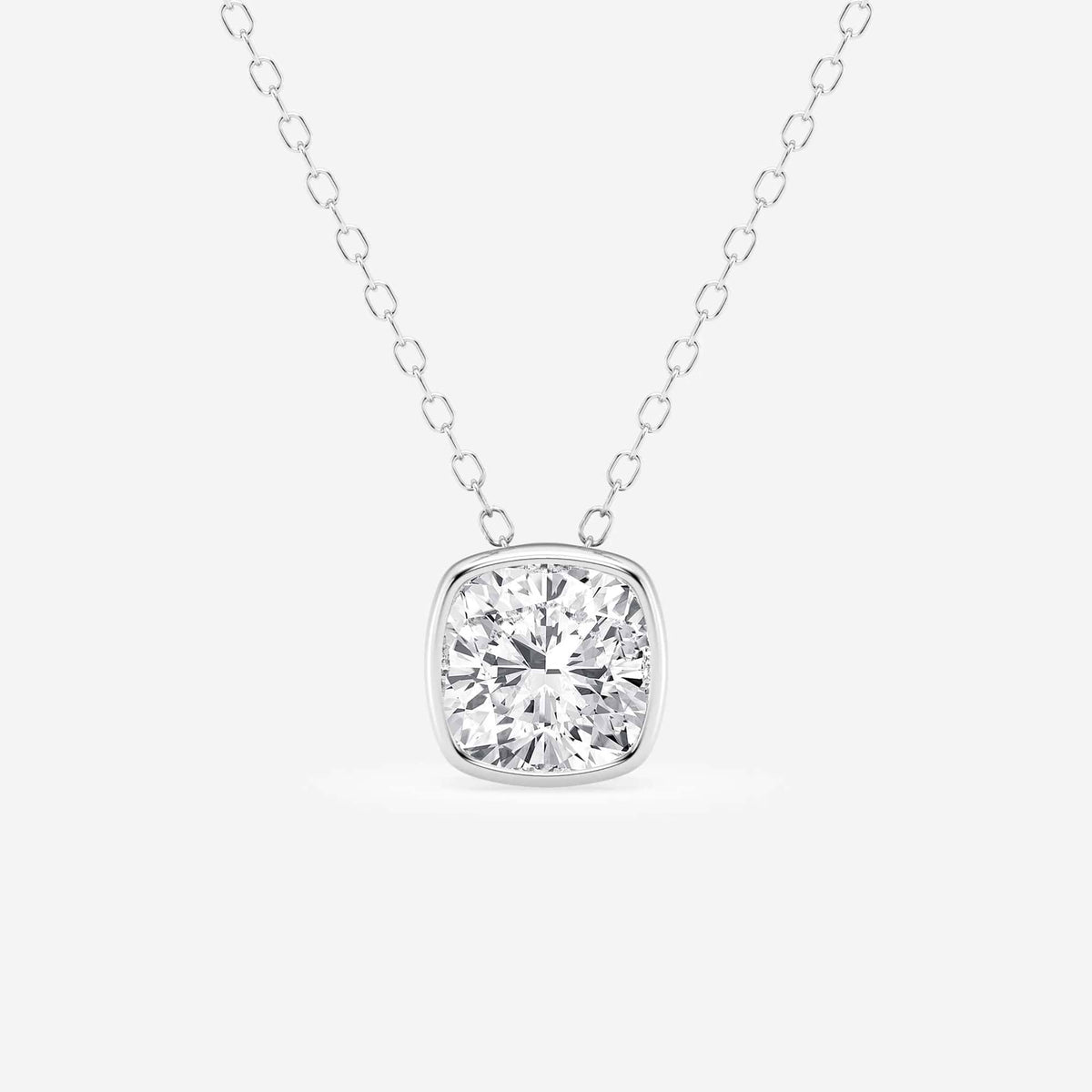 Bezel-Set Lab Grown Diamond Solitaire Pendel | GBP002 | 20fa3dd0b668