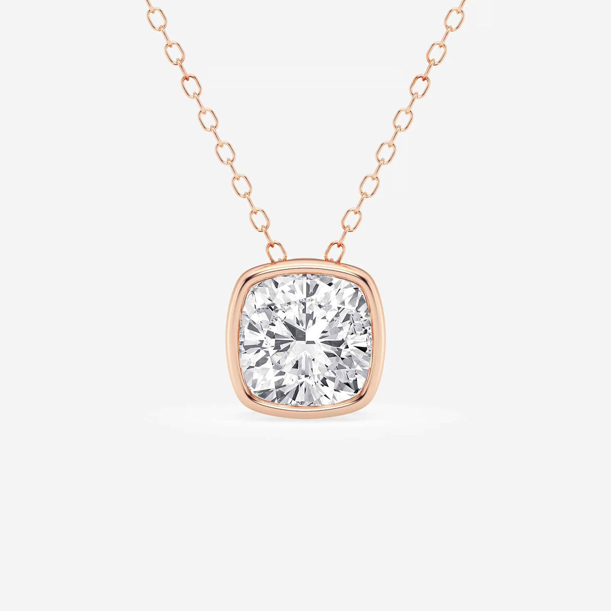 Bezel-Set Lab Grown Diamond Solitaire Pendel | GBP002 | cc5bb3124222