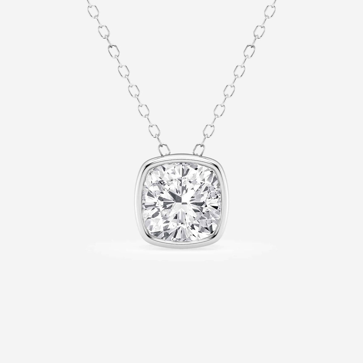 Bezel-Set Lab Grown Diamond Solitaire Pendel | GBP002 | 47030bde27c1