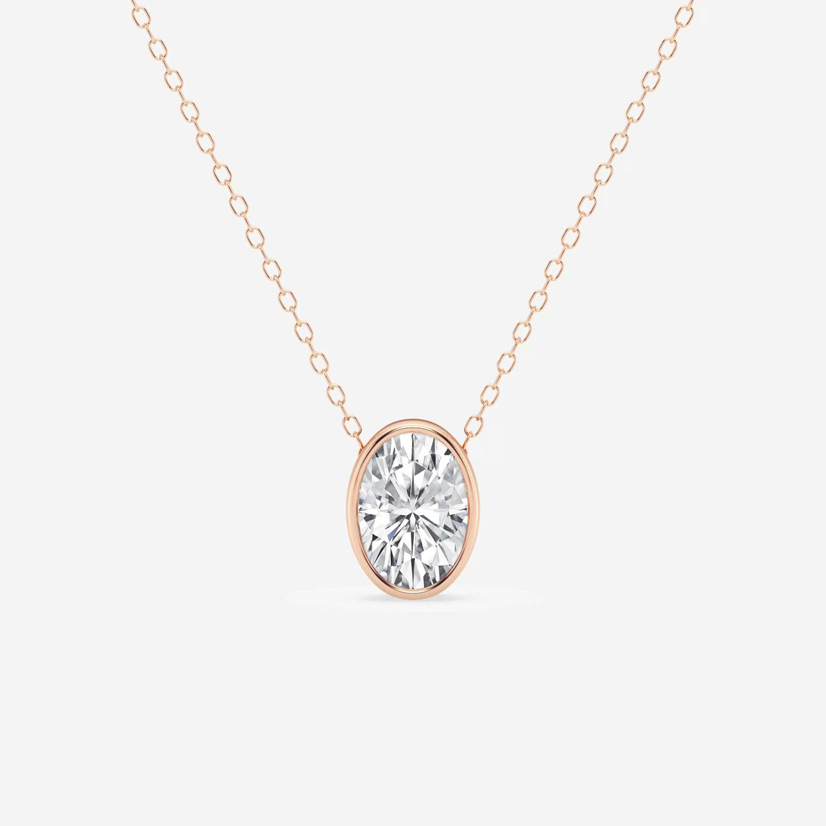 Bezel-Set Lab Grown Diamond Solitaire Pendel | GBP002 | e7c3cebc6da9