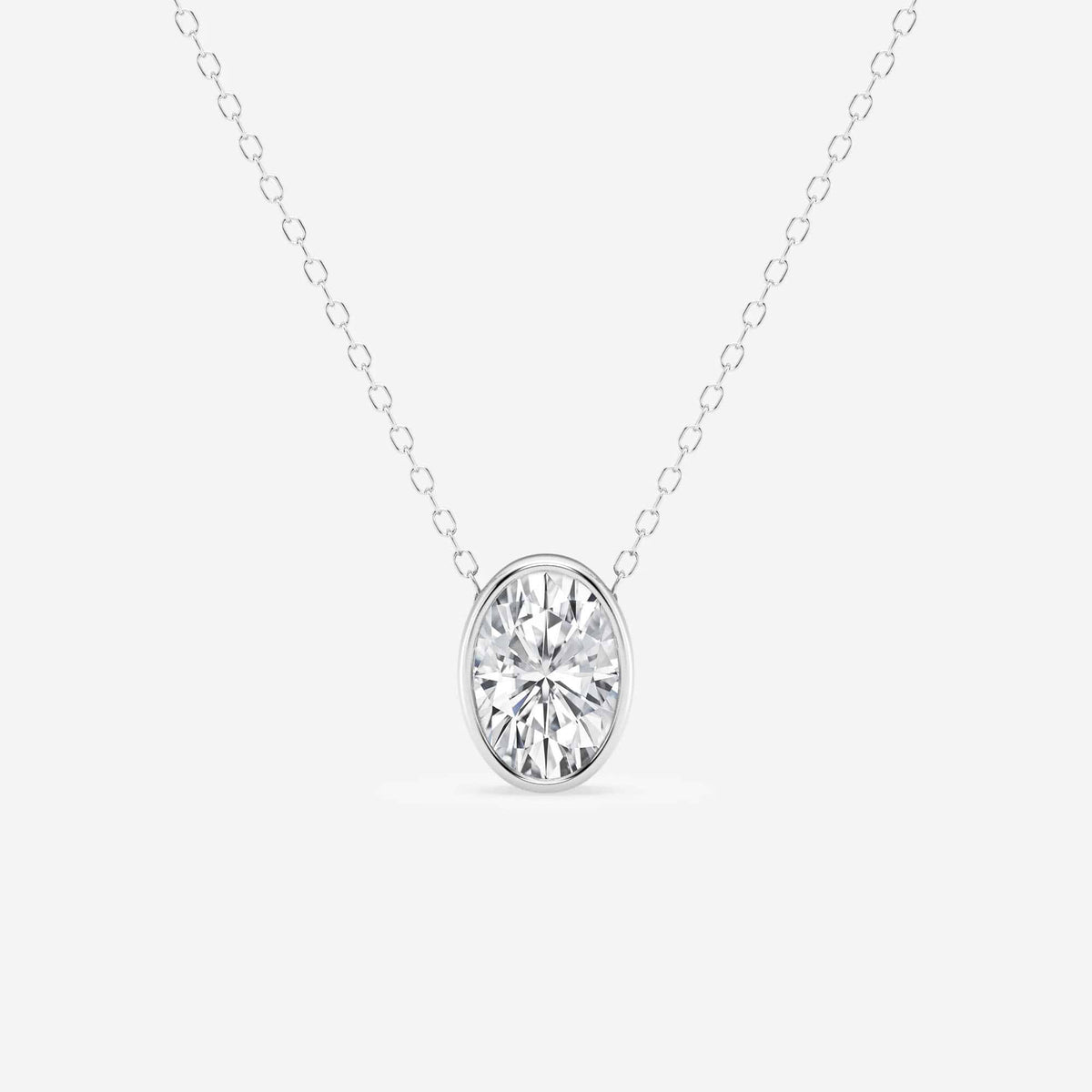 Bezel-Set Lab Grown Diamond Solitaire Pendel | GBP002 | 7e073074024e