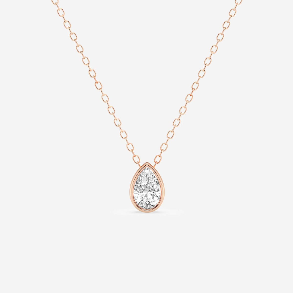 Bezel-Set Lab Grown Diamond Solitaire Pendel | GBP002 | 8ab11d512079