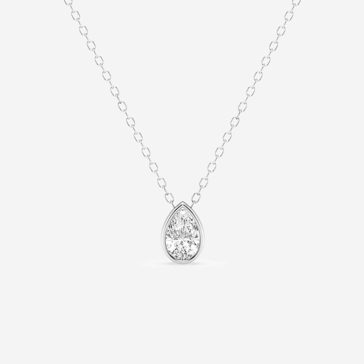 Bezel-Set Lab Grown Diamond Solitaire Pendel | GBP002 | e1a45050744a