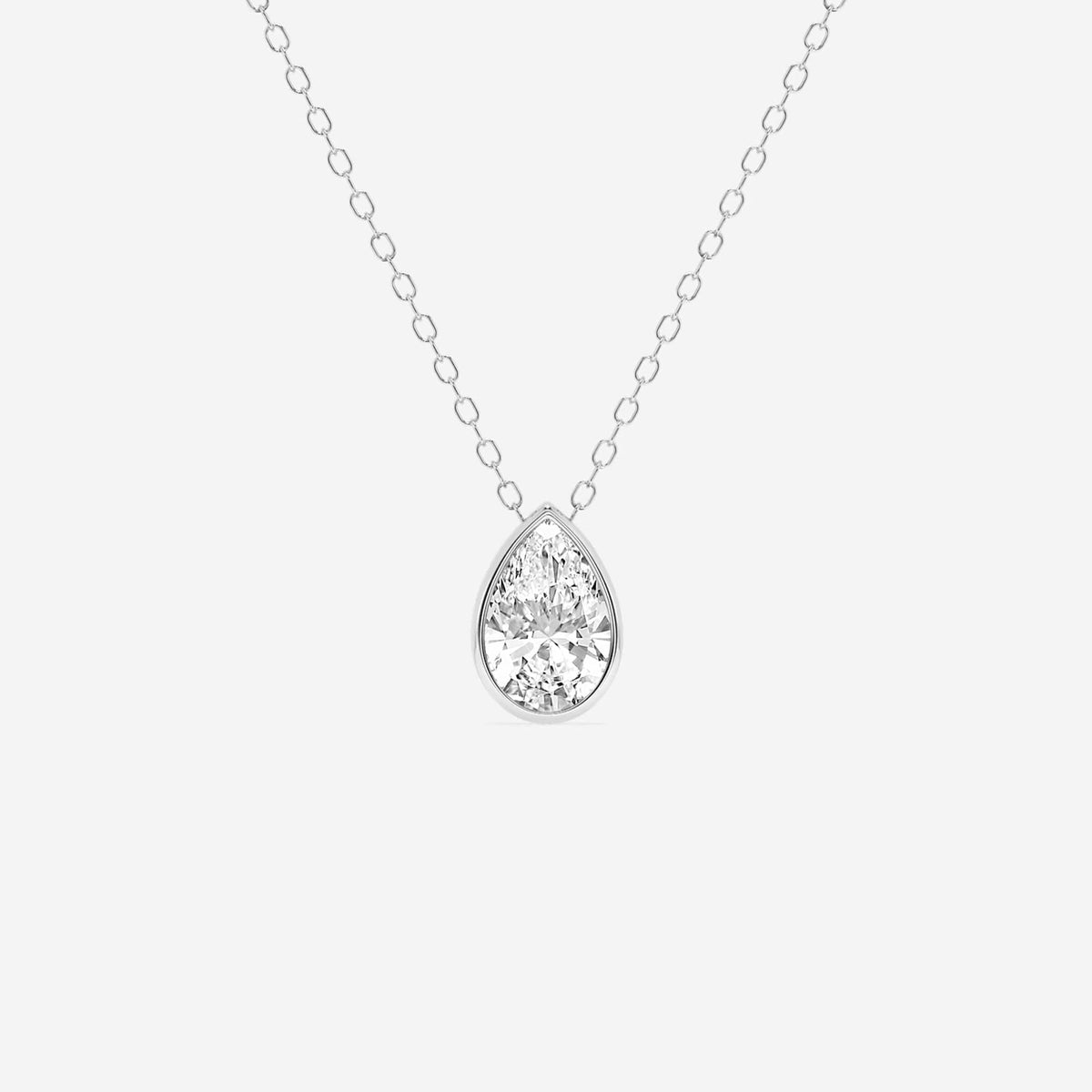 Bezel-Set Lab Grown Diamond Solitaire Pendel | GBP002 | 7983ed1e9edc