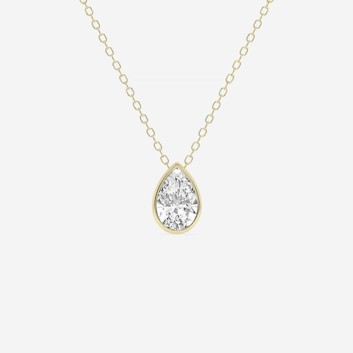 Bezel-Set Lab Grown Diamond Solitaire Pendel | GBP002 | 601bebe9a7aa