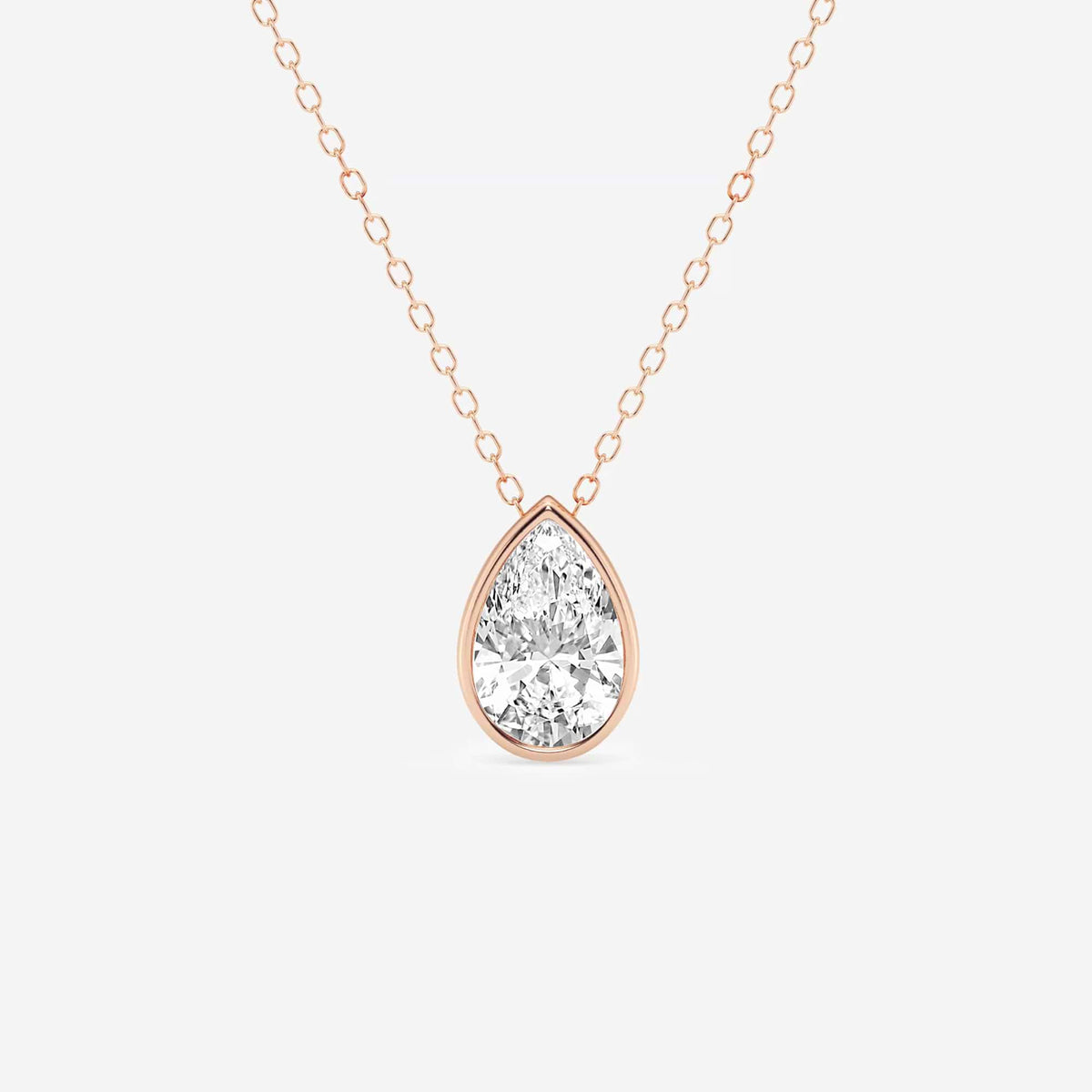 Bezel-Set Lab Grown Diamond Solitaire Pendel | GBP002 | 9f9e3a2943c4