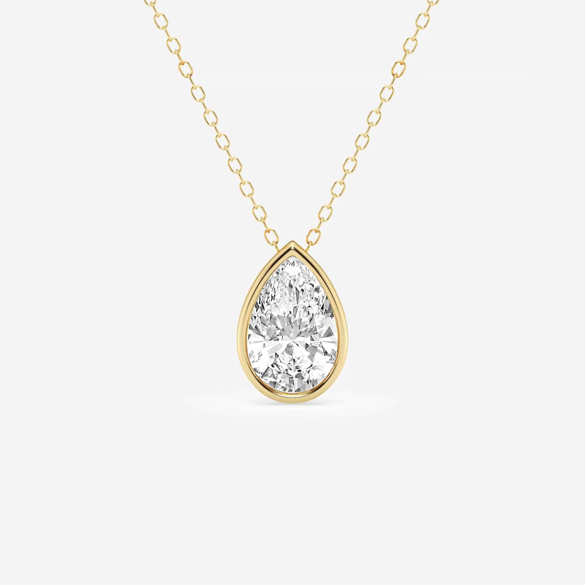 Bezel-Set Lab Grown Diamond Solitaire Pendel | GBP002 | bc4e6cb08d0e