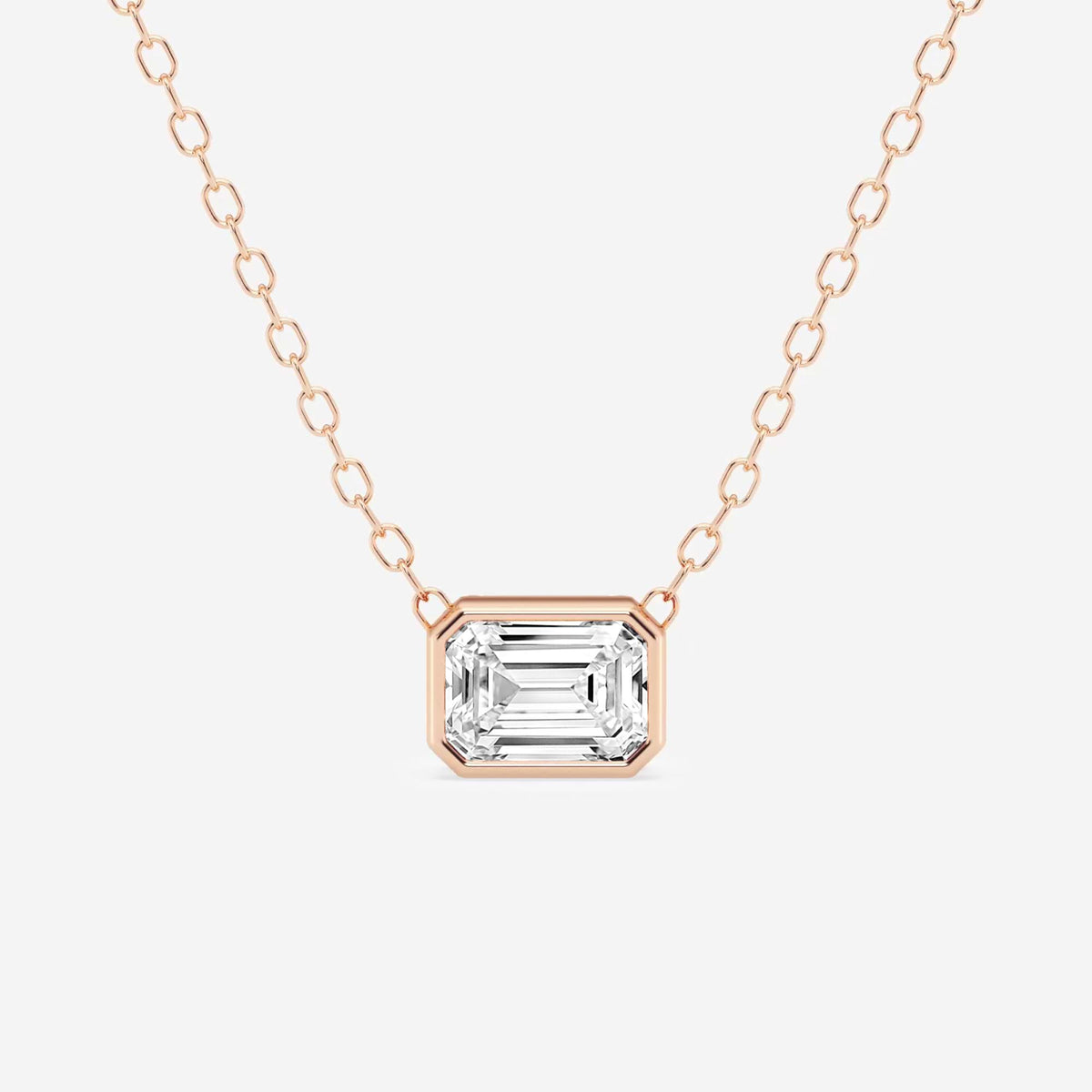 Bezel-Set Lab Grown Diamond Solitaire Pendel | GBP002 | ccc1c7bf7adf