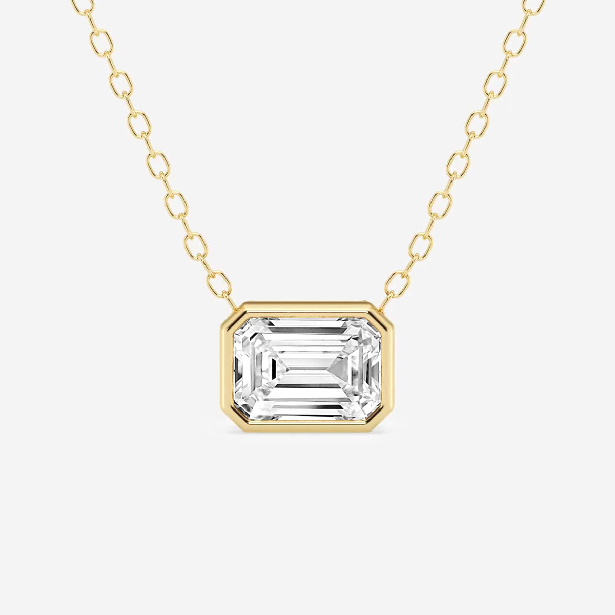 Bezel-Set Lab Grown Diamond Solitaire Pendel | GBP002 | 8e1de4920497