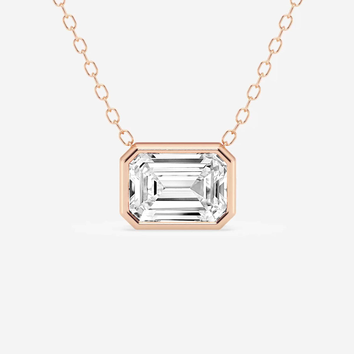 Bezel-Set Lab Grown Diamond Solitaire Pendel | GBP002 | eb8b5efa758a